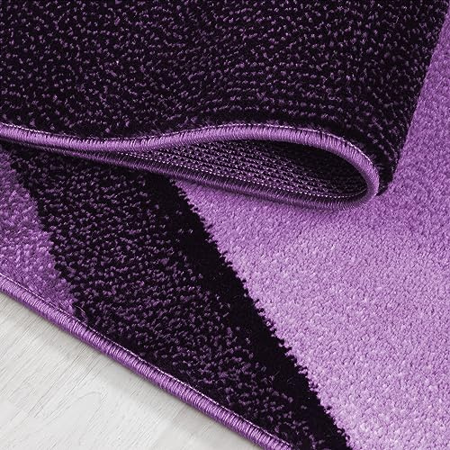 KADIMA DESIGN Moderner Teppich Farbverlauf Modern Pflegeleicht Zeitlos Waschbar Strapazierfähig Robust Läufer Violett 80x300 cm Esszimmer Wohnzimmer Fußbodenheizung geeignet Oeko-TEX | INN