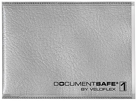 VELOFLEX 3271800 - Document Safe Kartenhülle, Kreditkartenhülle, RFID/NFC-Schutz, RFID-Blocker, 90 x 63 mm, grau, 1 Stück
