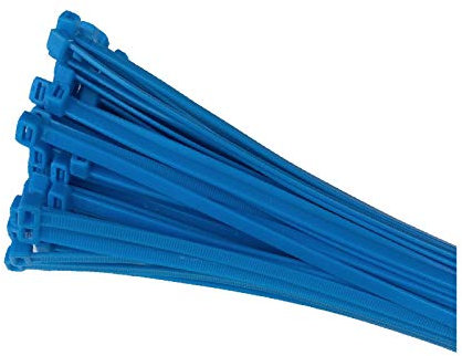 100 x Blue Nylon Cable Ties 300 x 4.8mm / Extra Strong Zip Tie Wraps