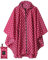 SaphiRose Regenponcho mit Kapuze für Erwachsene, Regenmantel mit Taschen, Pink Point, Einheitsgröße