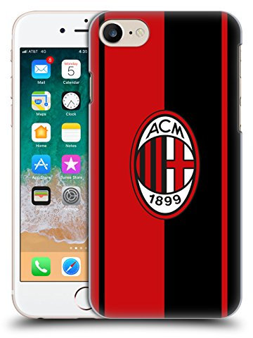 Head Case Designs Licenza Ufficiale AC Milan Rosso E Nero Stemma Custodia Cover Dura per Parte Posteriore Compatibile con Apple iPhone 7/8 / SE 2020 & 2022