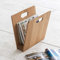 CKB Raw Oak Zeitschriftenständer aus Holz, für Zeitschriften, Zeitungen und Kataloge, Briefe, Ordner, Ordner, Organizer, Regale, ideal für Wohnzimmer, Heimbüro, Wartezimmer, 35 x 35 x 22 cm