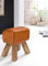 KADIMA Design Sitzhocker Leder Braun Massivholz Springbock Fußhocker Turnhocker