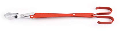 Pinze per legna da ardere, 50,8 cm, per legna da ardere, grande pinza per tronchi lunghi, adatta per interni ed esterni, barbecue a legna a carbonella, pinzette e attrezzi per fuoco (M)