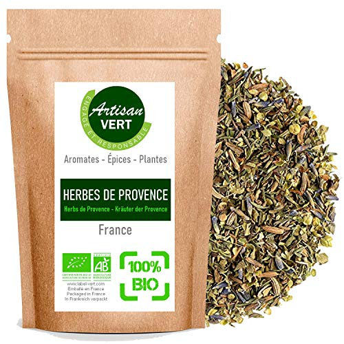 Herbes de Provence – Mélange Aromatique de Herbes Séchées pour Cuisine Méditerranéenne – Parfait pour Viandes, Légumes, Sauces - L'Artisan du Vert (100g)