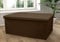 Home Republic Large Ottoman Storage Box Folding Seat, Storage Stool Faux Leather Toy Chest Practical Bench Blanket Box (Brown, 76x38cms)