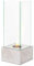 SEADA, Camino Bioetanolo da Pavimento MERCURIO, Acciaio Satinato, Senza fumo, Bruciatore 0.7 L, 25 x 25 x 65 cm (Acciaio satinato)