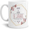 Tasse zum Hochzeitstag Keramik Hochzeit - mit Name & Datum selbst gestalten - 9 Jahre Ehe, Paar, Geschenk Hochzeit, Jubiläum, Jahrestag I Personalisiert, Keramik Weiß 300 ml