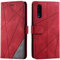 Vankii Kompatibel mit Samsung Galaxy A50/A30S/A50S Hülle, Flip Wallet Handyhülle PU Leder Brieftasche Tasche Case Stoßfeste Schutzhülle [Kartenschlitzen] [Magnetverschluss] [Standfunktion] (Rot)