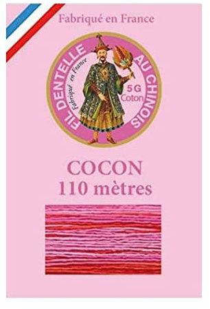 Sajou Cocon Calais - Fil Dentelle & Broderie - Fil au Chinois Fabriqué en France - Coloris 6944 - Tagada