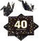 Servietten 40. geburtstag 20 Stück,geburtstagsservietten,3-lagig, partyzubehör,tischdeko,33x33cm,Tischdekoration,happy birthday Papierservietten für männer und frauen