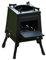 Chollos estufas de leña plegables para fácil almacenamiento,soporte cocina de leña retráctil,utensilios de cocina para exterior salamandra a leña,para camping,picnics,fiestas (Color : Black, Size :