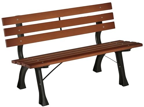 Outsunny Banc de Jardin Extérieur 2 Places Aluminium 120L x 57l x 70H cm