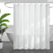 SOGUDE Duschvorhang Weiß Waschbar, Anti-schimmel Wasserabweisend und Schnelltrocknend Duschrollo für Badewanne, Hochwertig Polyester Duschrollo, Duschvorhang 180x200cm mit 12 Duschvorhang Ringe