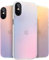 Yojiong Hülle für iPhone X/iPhone XS (5.8), Glitzer Matte Handyhülle [Farbwechsel-Effekt], stilvolle und Einzigartig, Stoßfest Kratzfeste Schutzhülle, Bunt