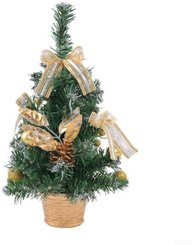 Mini vaso decorativo per albero di Natale che porta gioia e allegria ovunque tu vada (oro)