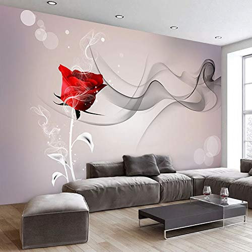 ZYCAFJ Fototapete 3D Rote Rosen Fototapeten Schlafzimmer Wandbilder Modernen Hintergrund Wandmalerei fototapete 3d effekt tapeten Wohnzimmer Schlafzimmer