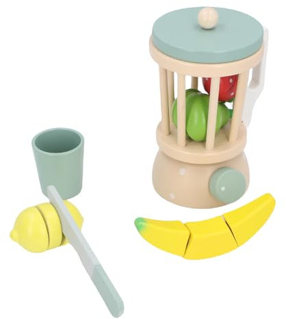 Juicer Kitchen Appliance Pretend Cutting Juicer Blender Toy for Children, Wooden Blender Play Set, Ideal Choice for Kindergarten and Home
