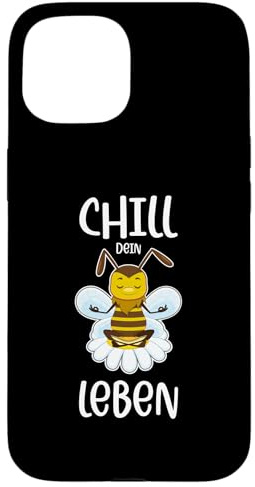 Chill dein Leben Meditierende Biene Hülle für iPhone 15
