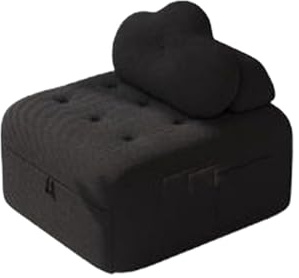 GLigeT Schlafzimmer Klappbares Schlafsofa, mit multifunktionaler Verstellbarer Rückenlehne, geeignet for kleine Wohnungen, Wohnzimmer, Schlafzimmer, Flure Vielseitig einsetzbar(Schwarz)