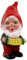 RAKSO Deko Figur Zwerg H 19 cm Gartenzwerg Musiker mit Harmonika stehend Gartenfigur aus Kunststoff