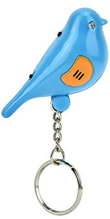 Keys Finder, Bird LED Whistle Key Finder Intelligent Voice Control Keychain (Blue)