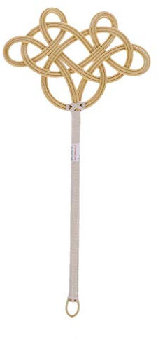 Ogquaton Raquette Traditionnelle Tissé Imitation Rotin Propre Duster Tapis Tapis Batteur Durable Main Fabriqué Pour Le Propriétaire De L'animal De Haute Qualité
