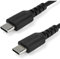 StarTech.com Câble de Chargement USB-C 2m - Cordon de Chargement USB 2.0 Type C vers USB-C pour PC Portable - Gaine TPE Fibre Aramide M/M 60W Noir - Samsung S10 S20 iPad Pro MS Surface (RUSB2CC2MB)