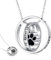 CHENGHONG Urnen Anhänger für Asche 925 Sterling Silber Hundepfotenabdruck Halskette Anhänger Hundeverlust Halskette Hunde Denkmal Geschenke für Hundeliebhaber
