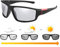 TiSkying Photochrome Sonnenbrille, UV400 Schutz Fahrradbrillen für Männer Frauen Außen Sportsonnenbrille zum Fahren von Radfahren Golffischen