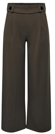 JdY Damen Jdygeggo New Long Pant Jrs Noos Hose, Chocolate Brown/Detail:black Buttons, XL / 32L EU