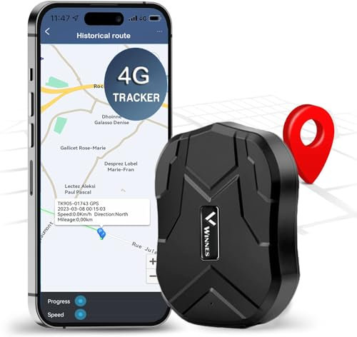 4G GPS Tracker Anti-Diebstahl GPS Locator 5000mAh IP65 wasserdichtes Echtzeit Tracking mit Vibrationsmotor Magnetische Aufladung mit kostenloser APP ohne ABO für Auto, LKW, Fahrrad