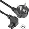 GELRHONR 1.5M Netzkabel CEE7 auf IEC 320 C5 Buchse,C5 Kleeblattkabel Netzkabel,Micky-Maus Stecker Laptop Netzteilkabel Power Cable für Scanner, Drucker und LED TV Monitore-schwarz (Right Angle C5)