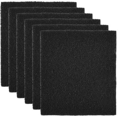 DONGKER 6 PCS Cat Activated Carbon Filters,4.1x4.5x0.2 Cat Replacement Litter Box Filters for Most Litter Boxes with Hood