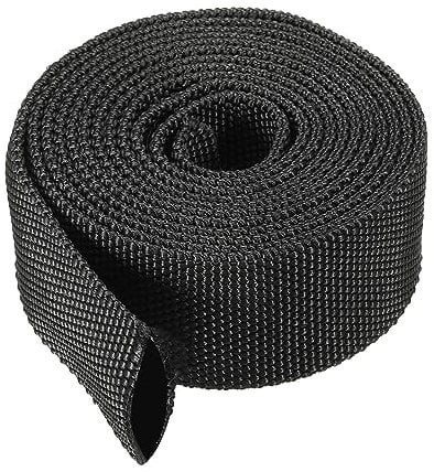 PATIKIL 0.8 Dia 6.5FT Nylon Protective Hose Sleeve, Cable Cover Sheath Protection for Welding Tig Torch Hydraulic Hose, Black