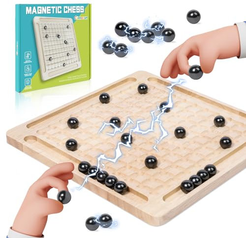 Commodum Juego de Ajedrez Magnético, 20 Bolas Magnéticas, 2+ Jugadores, Edad Recomendada 9+