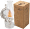 HUW Ölglas-Öllampe mit verstellbarer Flamme, Petroleumlampe, Retro, Rustikaler, Loft, Vintage-Dekoration, Garten, Terrasse, Innenarchitektur,Buddhistischer, Lampion-Laterne (LAN332, 31cm x 7,3)