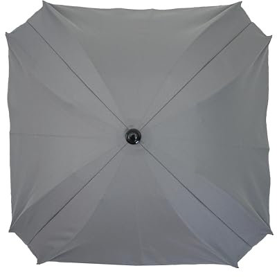 Skyline Ombrelle Parapluie pour Poussette Universelle Accessoire Zertifikat Anti UV 50+ Protection Soleil Adaptateur Parasol Diamètre 70 cm Gris