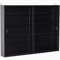 HOMCOM Vitrine pour Collection vitrine Murale 80 x 9,5 x 60 cm avec 4 étagères réglables en Hauteur et 2 Portes coulissantes en Verre, pour Collection de Figurines et Voitures Miniatures, Noir