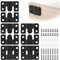 DBREAKS 10 Pièces Supports de Montage Encastrés, Interverrouillage Pendaison Boucle Dissimulé, Supports Suspension Emboîtemen, Quincaillerie Fixation Murale en Acier Inoxydable, pour Miroir Cadre