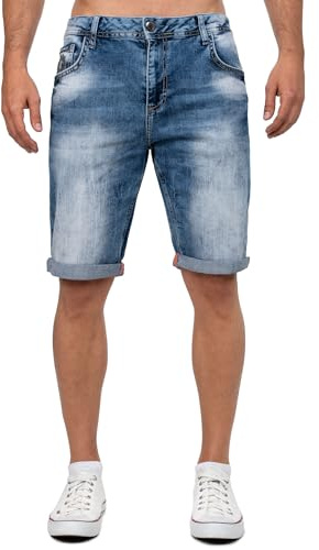 Cipo & Baxx Herren Jeans Shorts Stonewashed Cargo Regular Fit | Sommer Shorts mit 5-Pocket-Style, Cargo-Taschen, Destroyed-Look, bequem und modisch für Freizeit und Alltag