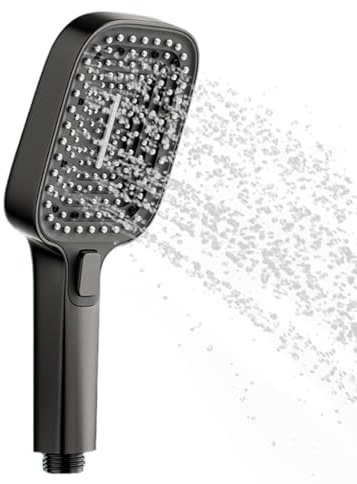 Regenduschkopf – quadratischer Druck, Badezimmer-Duschkopf, Badezimmer-Zubehör mit mehreren Modi für Hotel, Wohnung, Zuhause, Badewanne, Schlafsaal, Kinder, Erwachsene, Haustiere, Reinigung