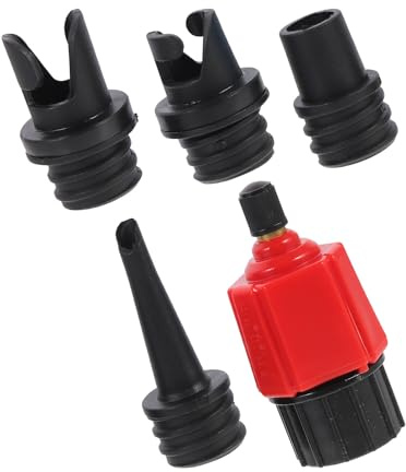 Garneck 5 Stück Adapter für Luftpumpe Schlauchboot und Kajak mit Leichtem Nylon und Langlebiger Legierung Auslaufsicheres Ventil Zubehör für Outdoor Wassersport