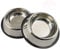 MLife Stainless Steel Dog Bowl with Rubber Base for Small and Medium Dogs, Pets Feeder Bowl and Water Bowl Perfect Choice (set of 2) (M)