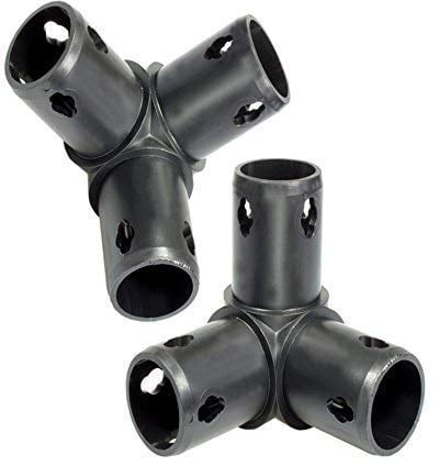move and stic 2er Set Raumkupplung 3-armig, schwarz - Kupplung 3 armig Raum