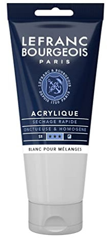 Lefranc Bourgeois Acrylique Fine Tube 80ml Blanc Pour Mélanges
