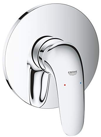 GROHE Eurostyle Solid Single-Lever Shower Mixer Trim Set, Concealed Installation, Chrome, 24046003