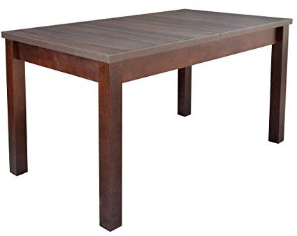 Mirjan24 Esszimmertisch S18L, Praktischer Auszugstisch, Esstisch, Farbauswahl, Tisch für Esszimmer, Küchentisch, Ausziehtisch (Nuss, 80x140x195 cm)