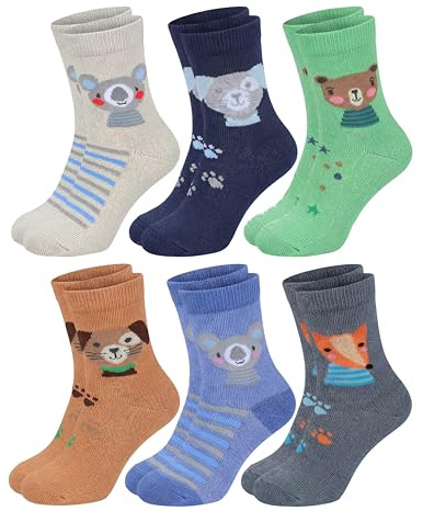 TupTam Kinder Socken Bunt Gemustert 6er Pack für Mädchen und Jungen, Farbe: Junge 9, Socken Größe: 19-22