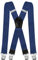 Decalen Hosenträger für Herren Breit 4 cm mit sehr Starken 4 Metall Clip Lang Einheitsgröße für Männer Einstellbar und Elastisch X Style (Blau)